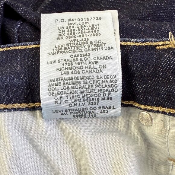 Levis 529 Jeans Womens 14 Curvy Boot Cut Mid Rise Dark Wash 33x33 Stretch Denim - Picture 13 of 13